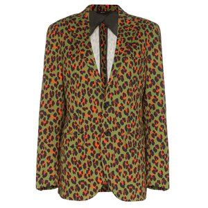 R13 green orange leopard blazer jacket brand new